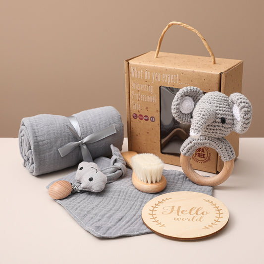 Newborn Baby Gift Set — Organic Swaddle & Keepsake Bundle